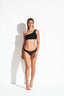 SWAROVSKI COAST CAPRI BUSTIER BIKINI - Midnight Black - front