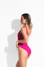 CALA ROSSA ONE PIECE SWIMSUIT - Orange Purple - side