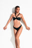AMALFI COAST BANDEAU BIKINI - Midnight Black - front