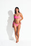 SEVEN SEAS BANDEAU BIKINI - Magenta Red - front