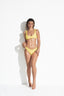 ELAFONISI BEACH BUSTIER BIKINI - Bumblebee Yellow - front