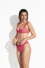 ELAFONISI BEACH BUSTIER BIKINI - Strawberry Red - front