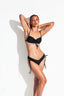 VICTORIA PEAK BANDEAU BIKINI - Midnight Black - front