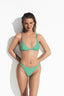 HONOLULU EAST TRIANGLE BIKINI - Basil Green - front