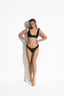 KOHALA COAST BUSTIER BIKINI - Midnight Black - front