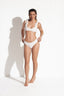 KOHALA COAST BUSTIER BIKINI - Snow White - front