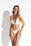 MIAMI OCEAN DRIVE TRIANGLE BIKINI - Snow White - front