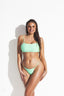 COSTA BRAVA BUSTIER BIKINI - Parakeet Green - front