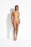 MILANO DESIGN BUSTIER BIKINI - Tiger Orange - front