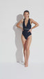 SWAROVSKI SHARON BEACH ONE PIECE SWIMSUIT - Midnight Black - video