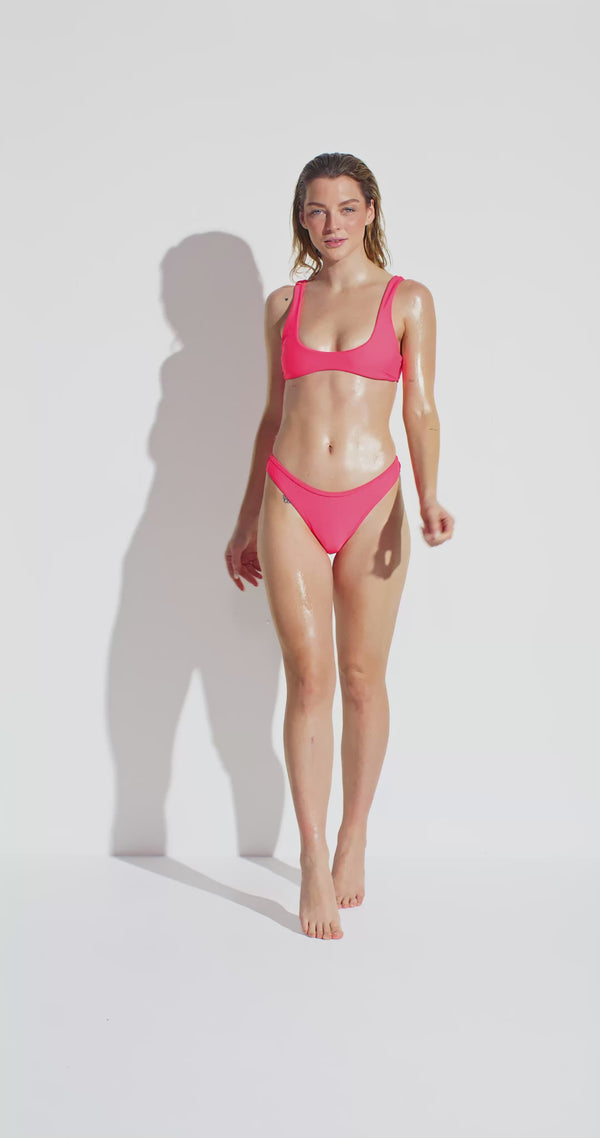 ELAFONISI BEACH BUSTIER BIKINI - Strawberry Red - video